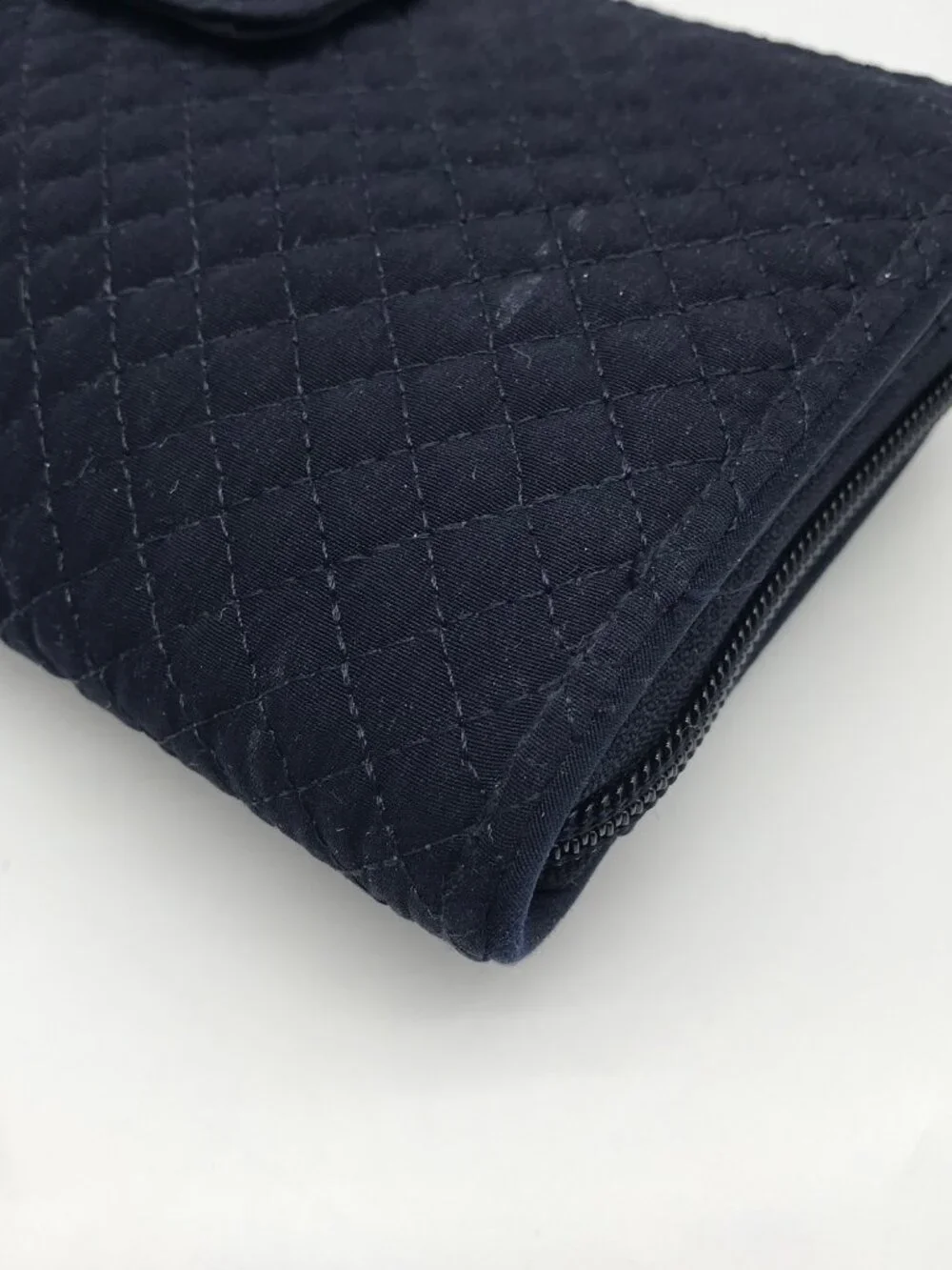 Vera Bradley Classic Navy Microfiber RFID Turnlock Wallet